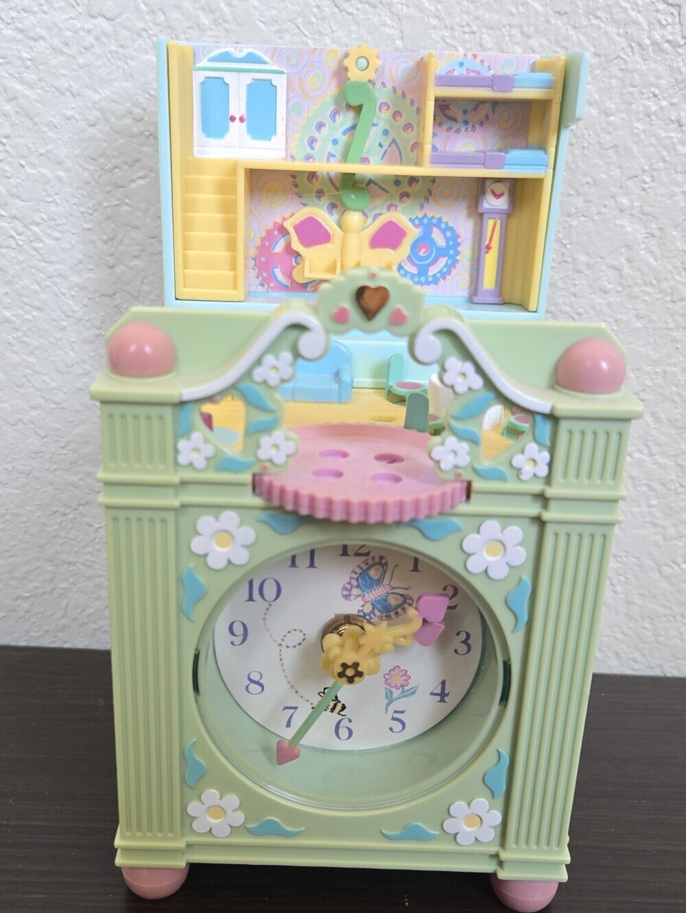 Vintage 1991 Bluebird Polly Pocket Grandfather Clock Mint color COMPLETE, WORKS